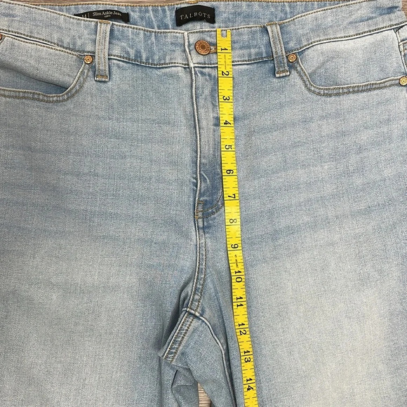 NWOT Talbots Curvy Slim Ankle Jean Seastone Wash Denim 14 - Picture 10 of 15